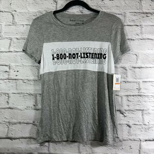Rebellious One Womens 1 800 Not Listening Graphic T Shirt Juniors Size Small